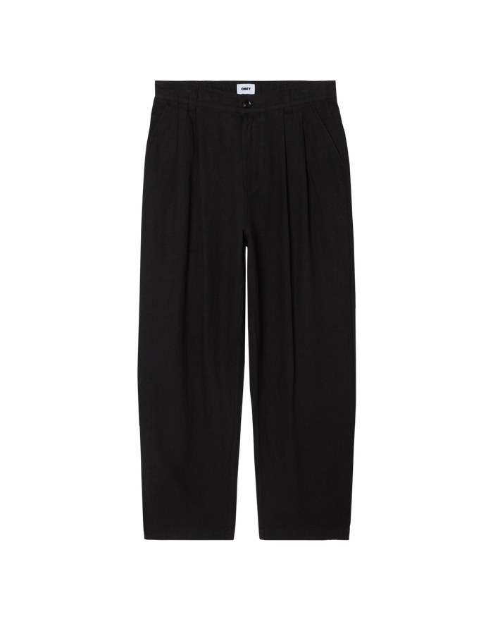 obey-foster-pleated-linen-pant-black