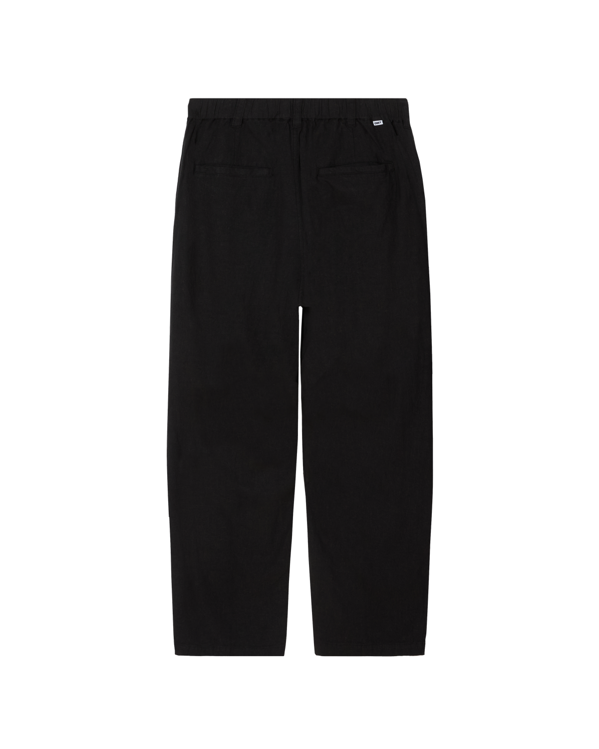 obey-foster-pleated-linen-pant-black - alternate view