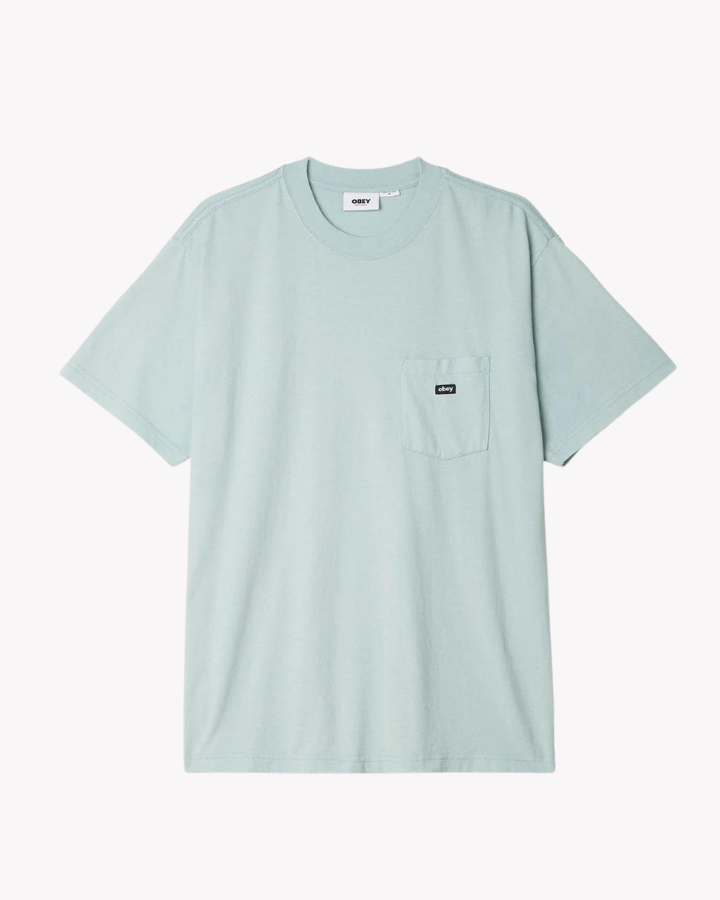 TIMELESS RECYCLED POCKET T-SHIRT SKY BLUE PIGMENT
