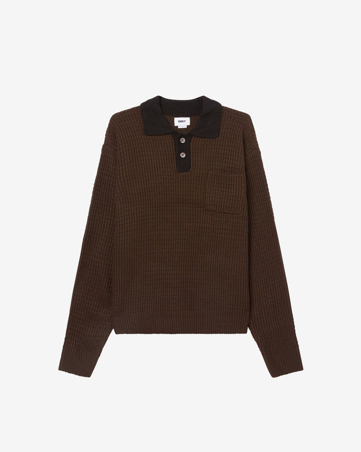 DANNY POLO SWEATER DARK BROWN