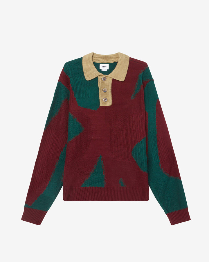 LUCA POLO SWEATER PONDEROSA PINE MULTI