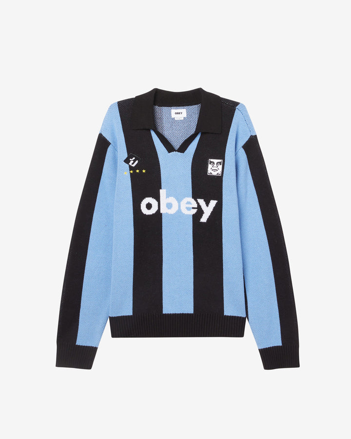 SOCCER JERSEY SWEATER LIGHT BLUE MULTI