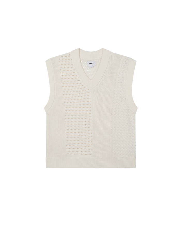 obey garret sweater vest cream