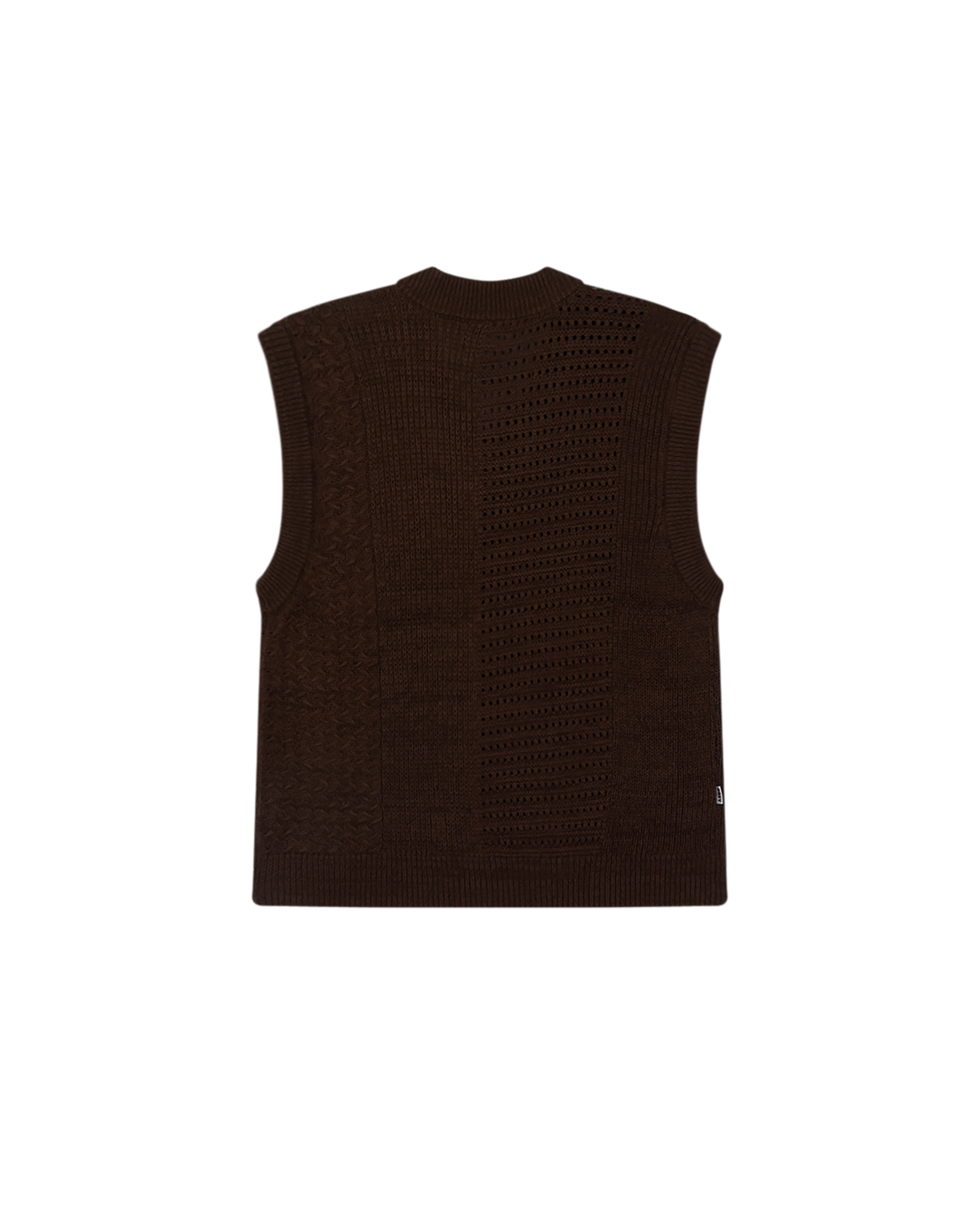 obey garret sweater vest java brown