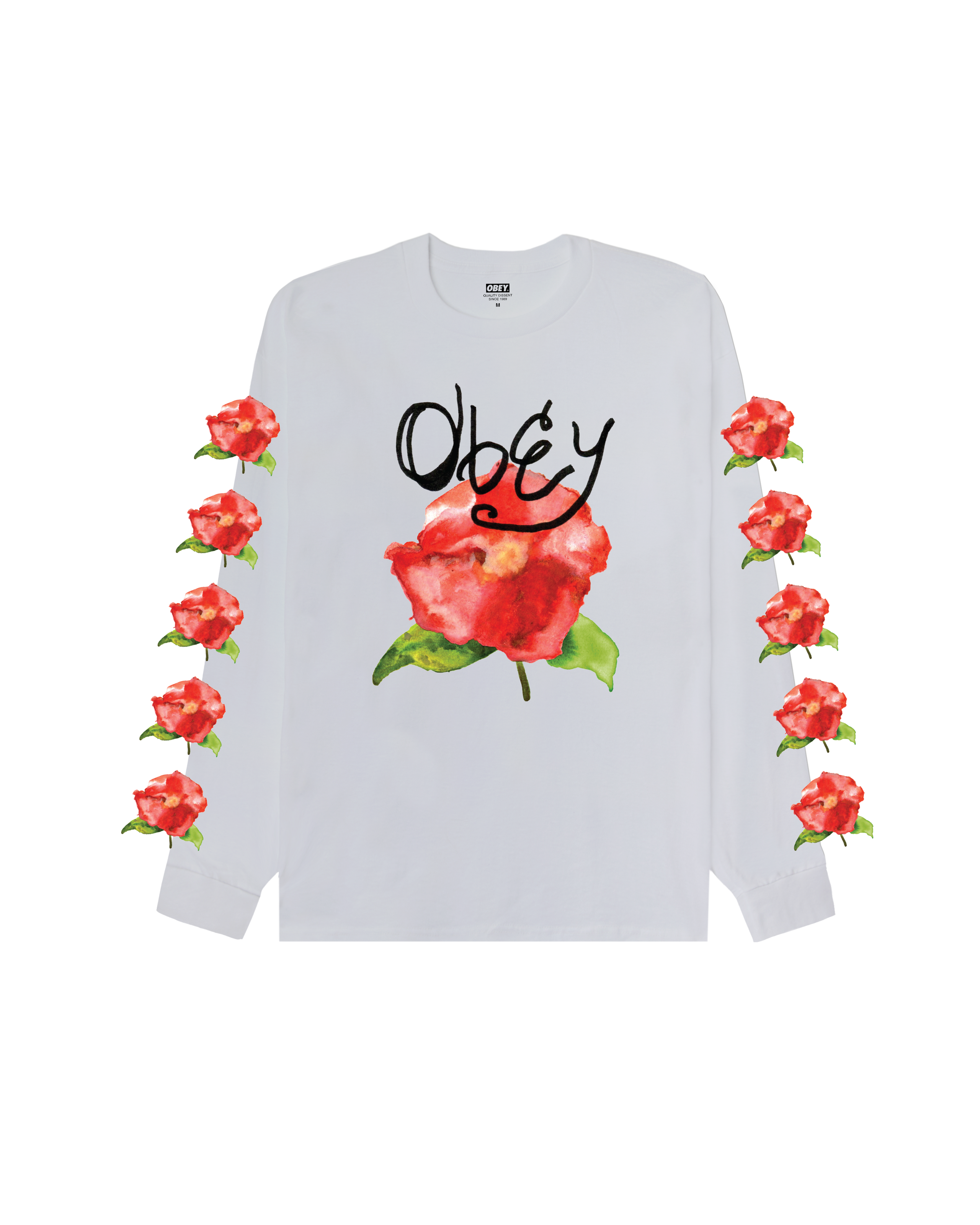 WATERCOLOR POPPY CLASSIC LS T-SHIRT (zoomed)