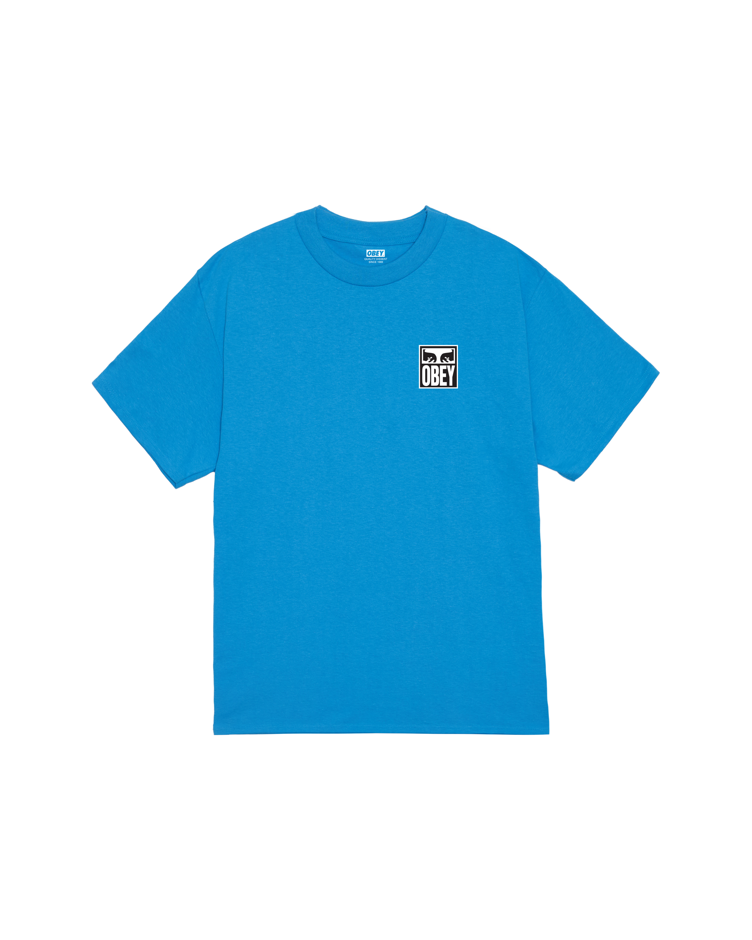 obey eyes icon ii classic t shirt azure blue