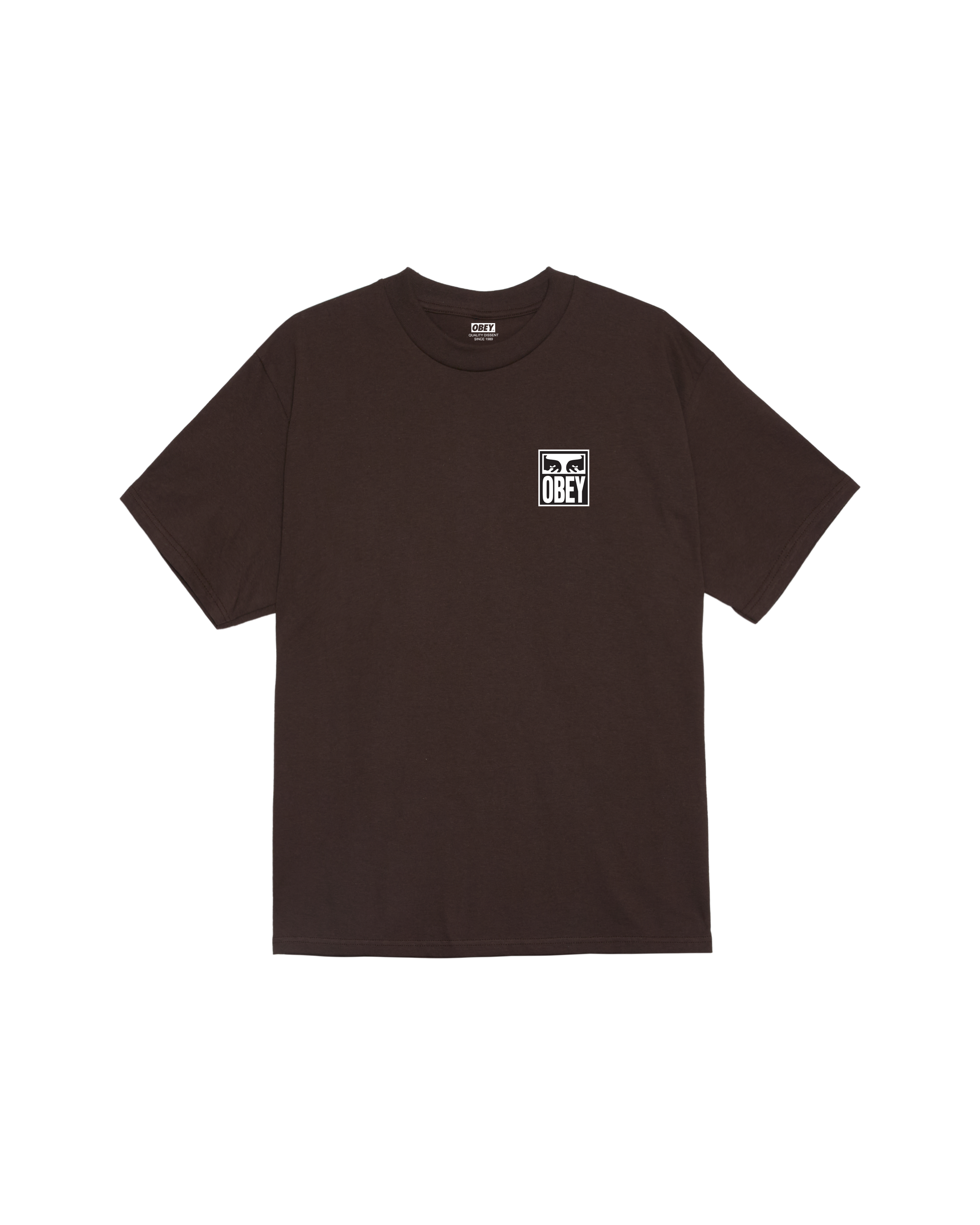 obey eyes icon ii classic t shirt java brown