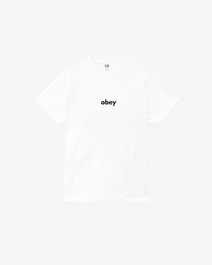 OBEY LOWER CASE II CLASSIC T-SHIRT WHITE