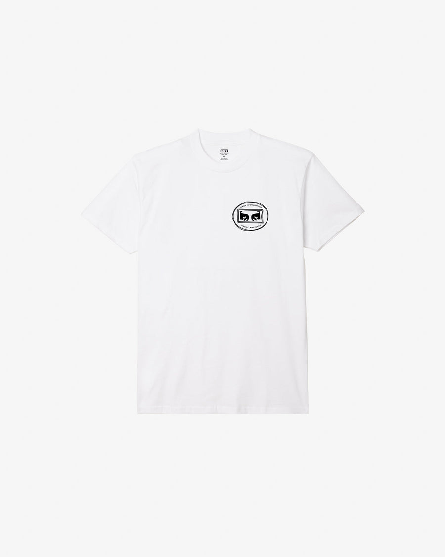 obey in the round classic t shirt white