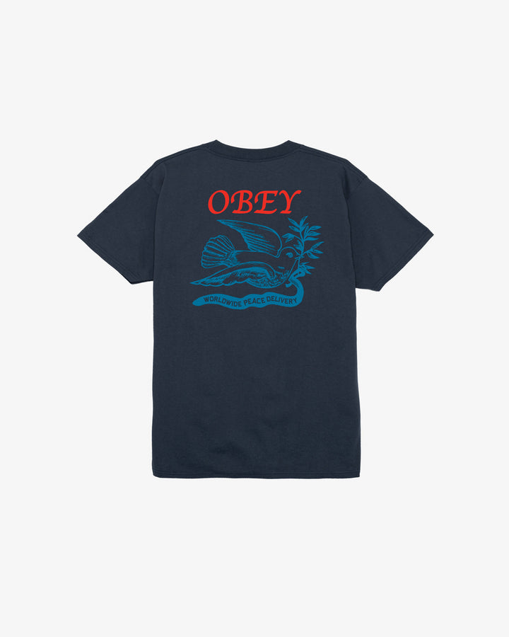 PEACE DELIVERY DOVE CLASSIC T-SHIRT NAVY