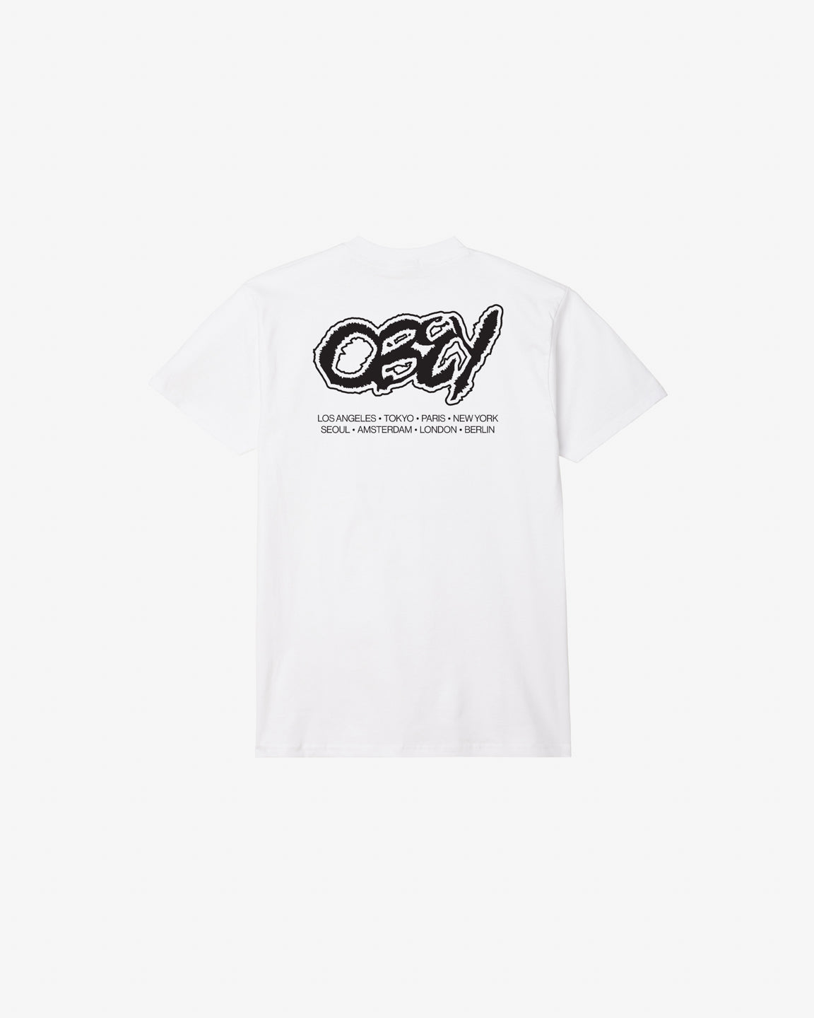 obey draw classic t shirt white