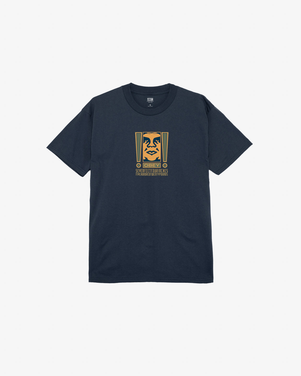 obey double exclamation classic t shirt navy