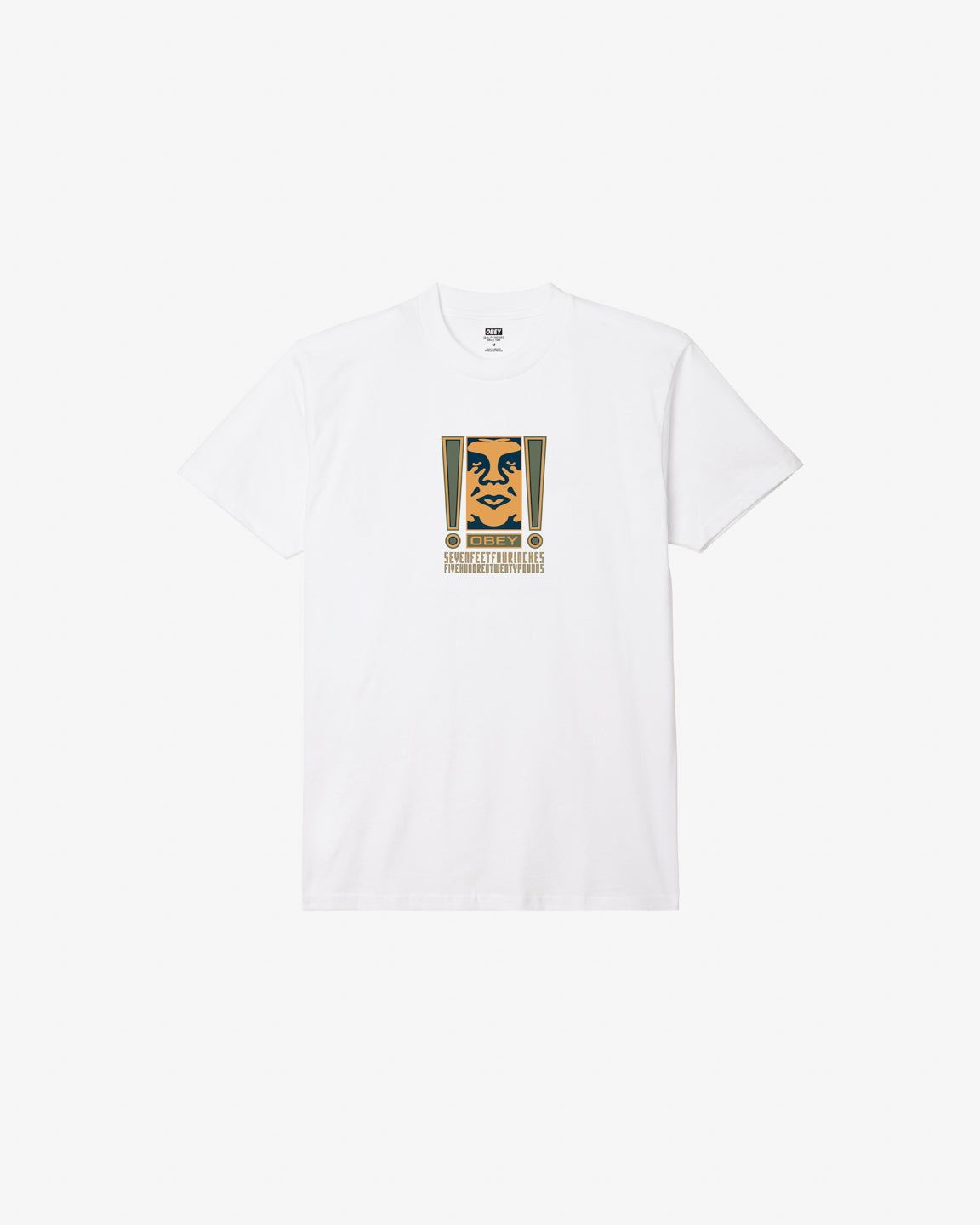 obey double exclamation classic t shirt white