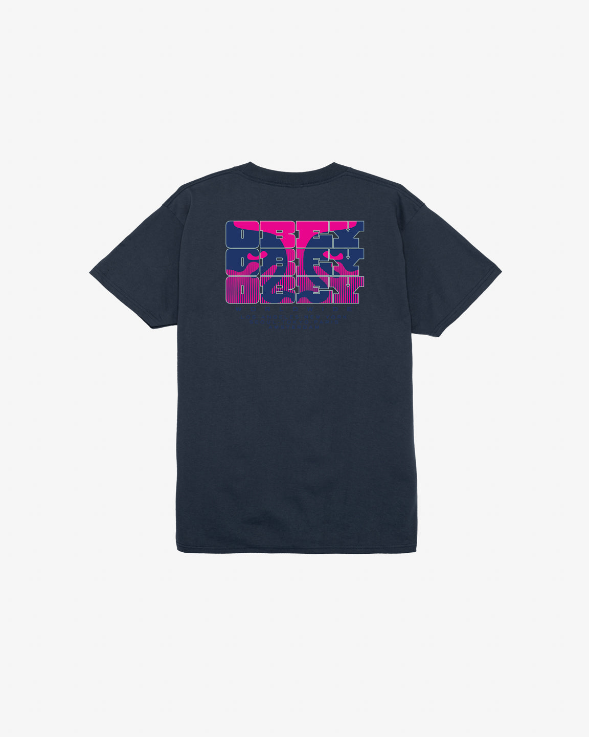 obey brick by brick classic t shirt navy