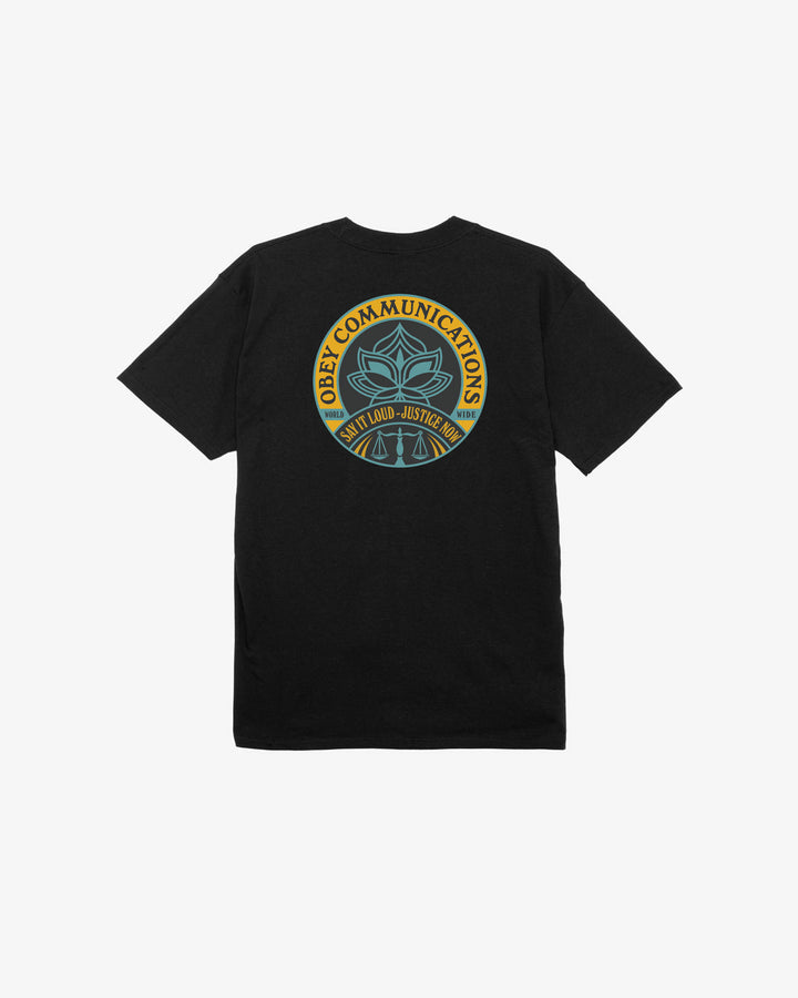 SAY IT LOUD LOTUS CLASSIC T-SHIRT BLACK