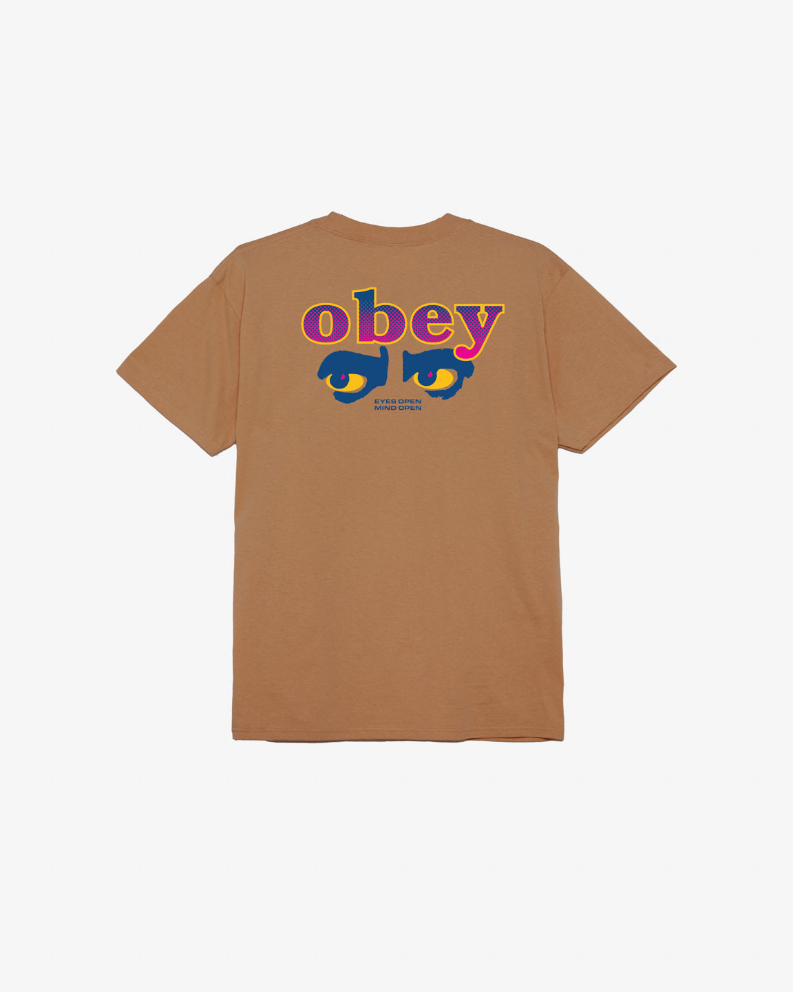 obey eyes open classic t shirt brown sugar