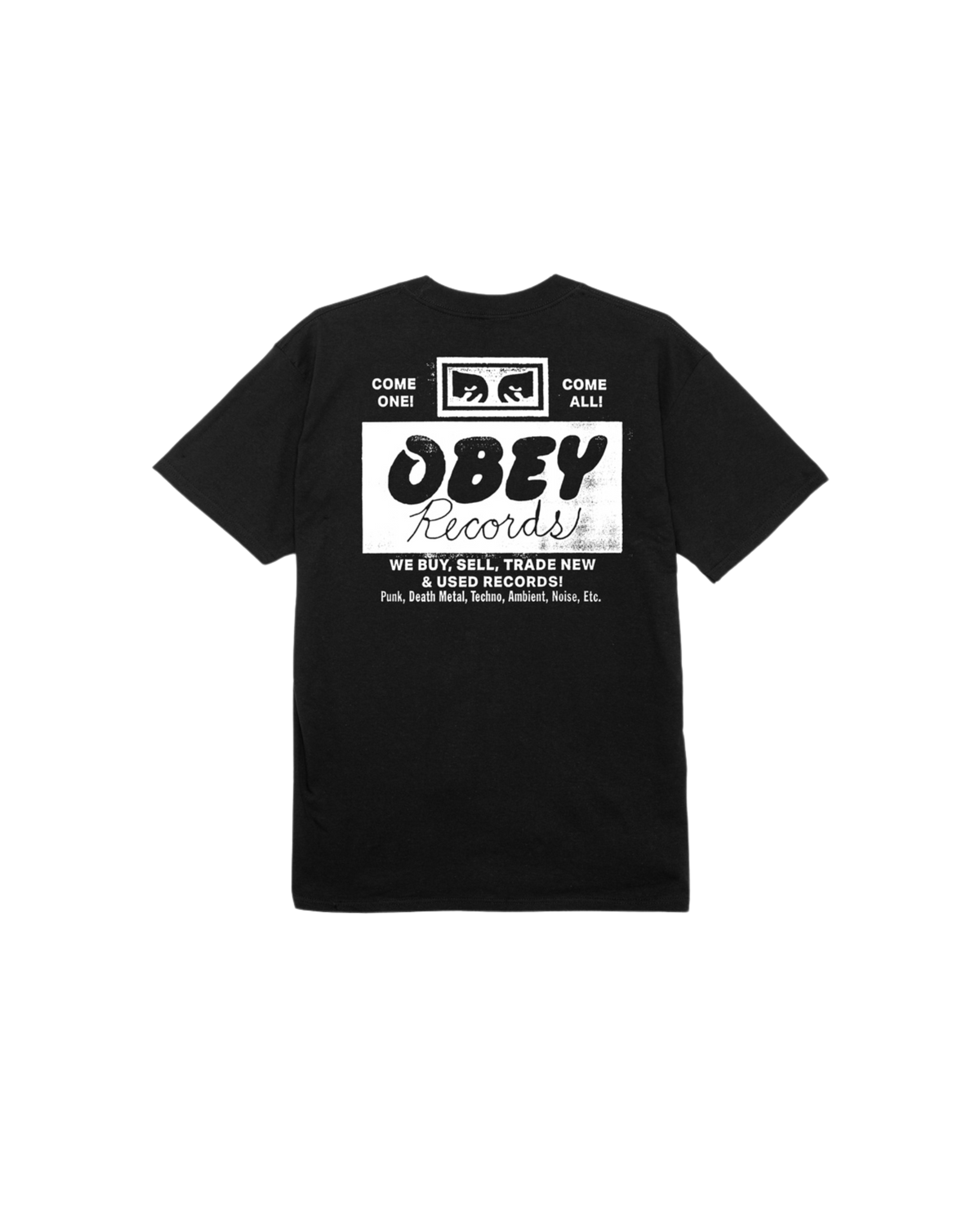 OBEY RECORDS BUY, SELL, TRADE CLASSIC T-SHIRT Black