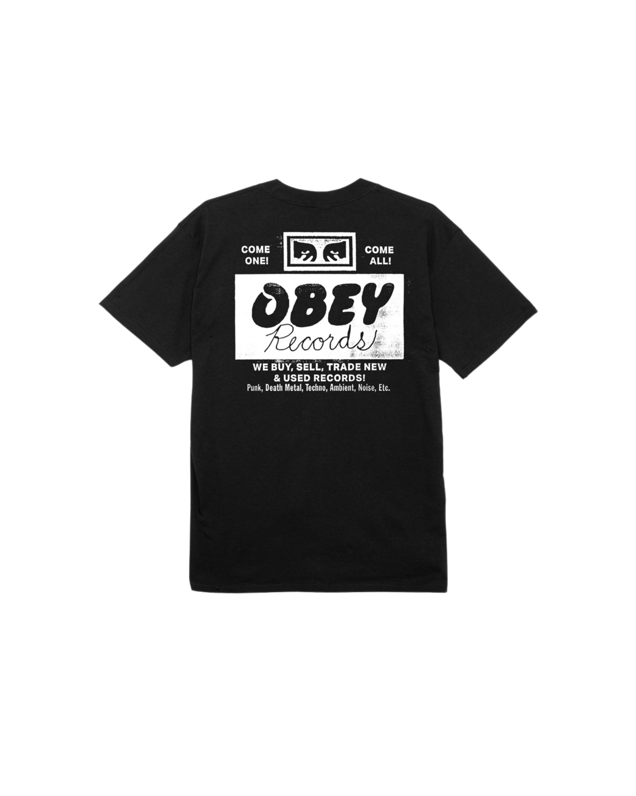 OBEY RECORDS BUY, SELL, TRADE CLASSIC T-SHIRT Black