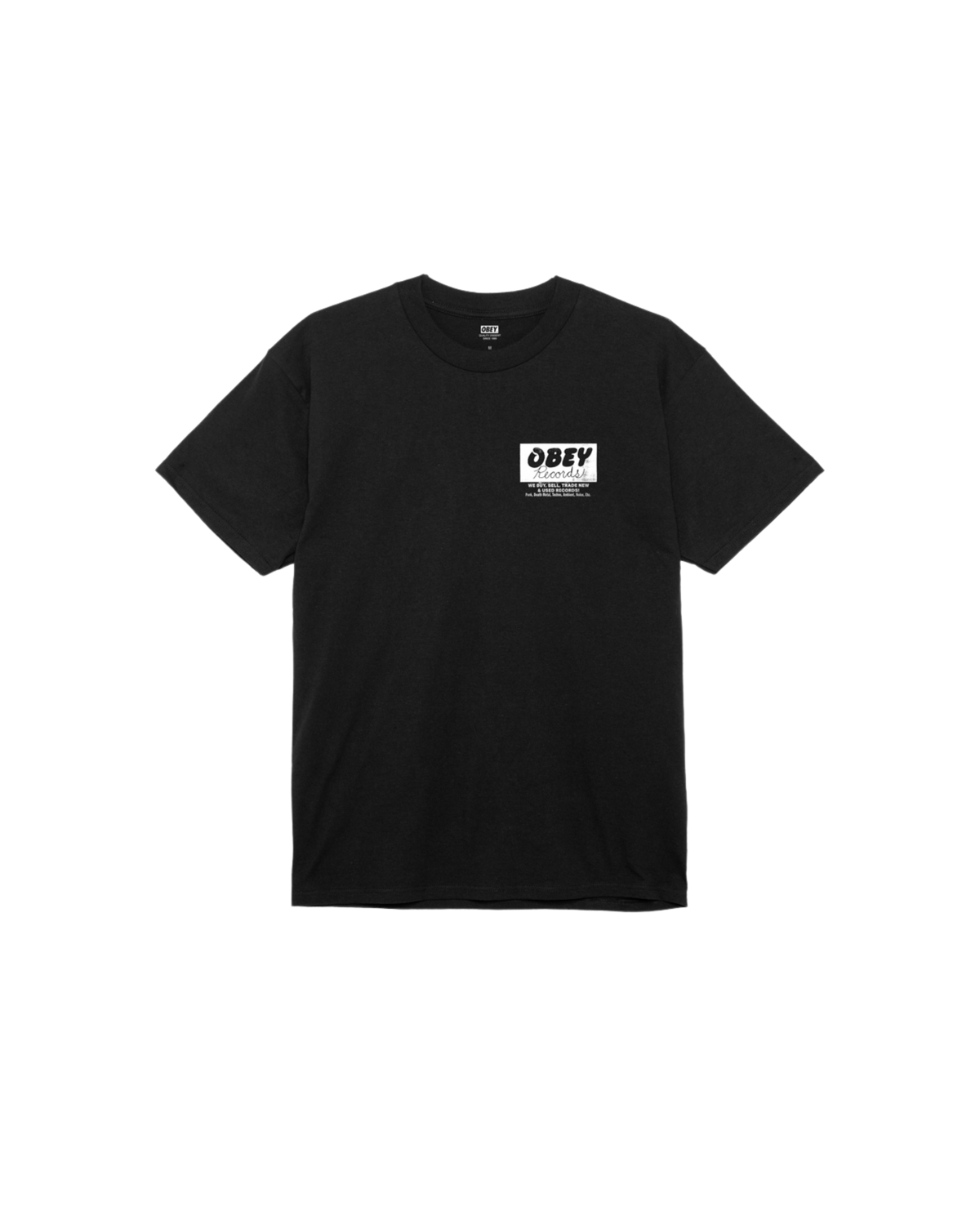 OBEY RECORDS BUY, SELL, TRADE CLASSIC T-SHIRT Black