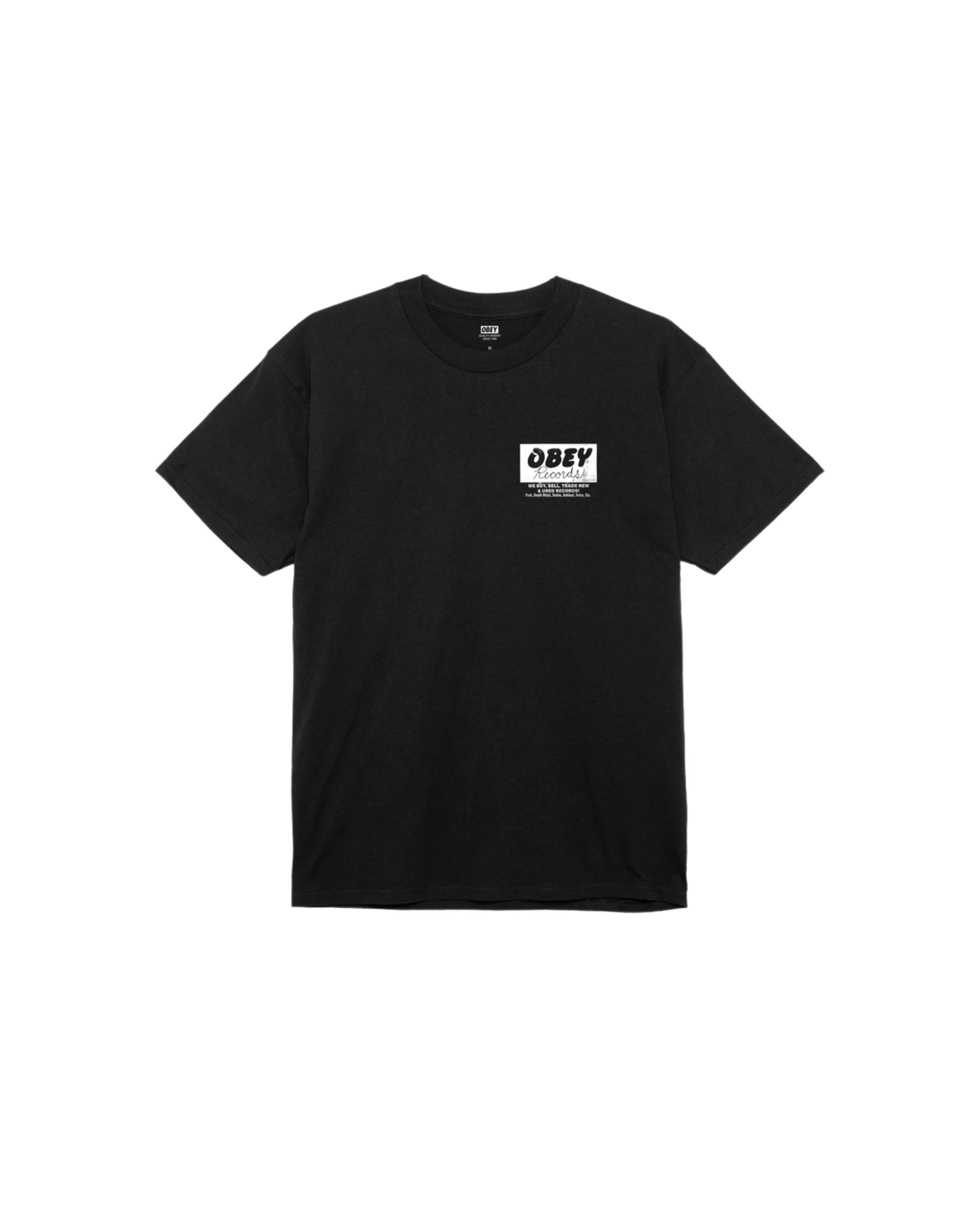 OBEY RECORDS BUY, SELL, TRADE CLASSIC T-SHIRT Black