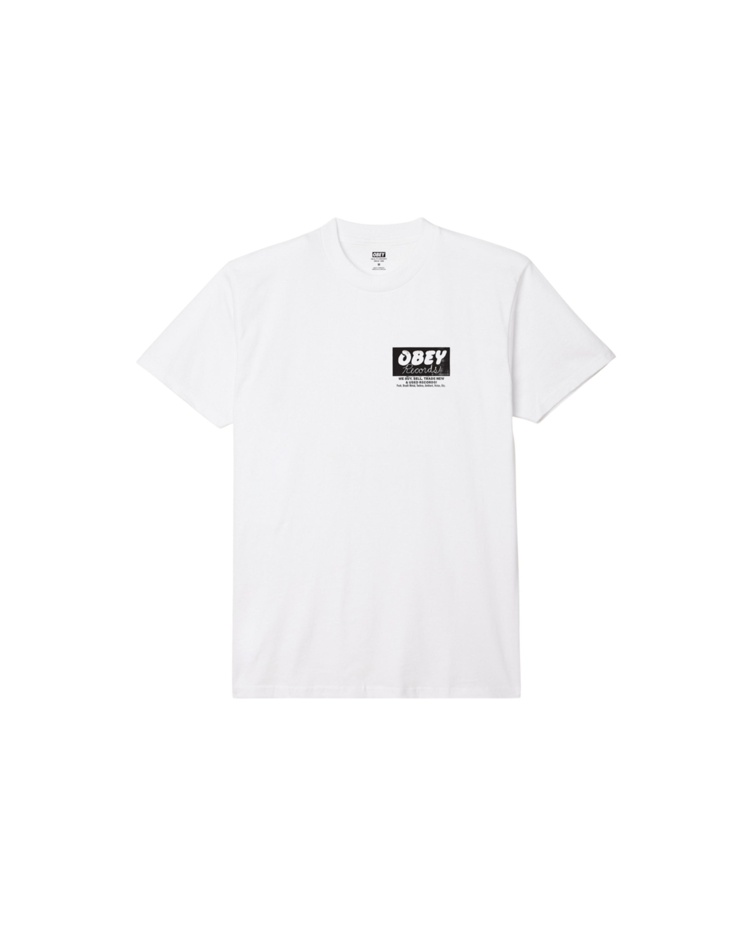 OBEY RECORDS BUY, SELL, TRADE CLASSIC T-SHIRT White