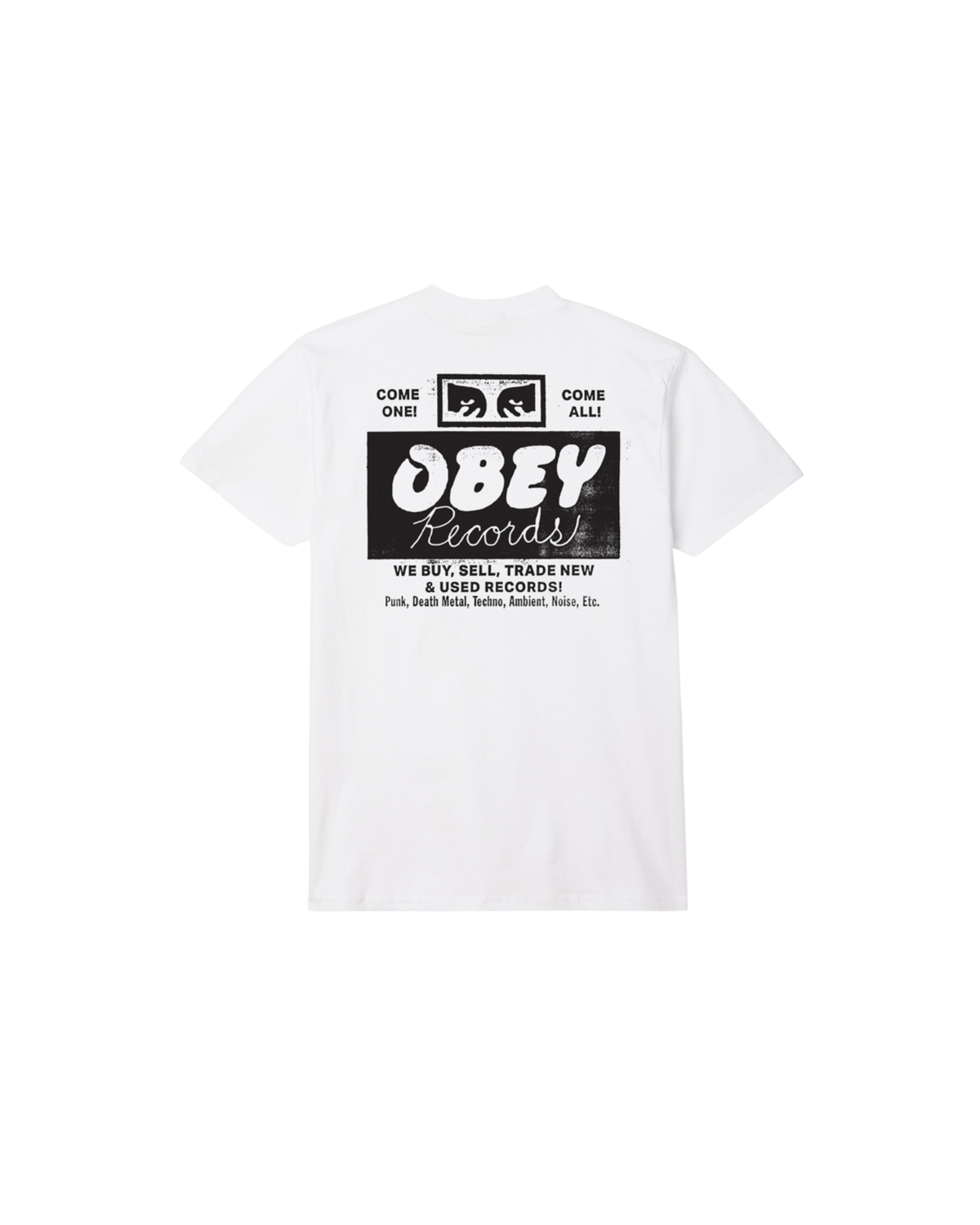 OBEY RECORDS BUY, SELL, TRADE CLASSIC T-SHIRT White