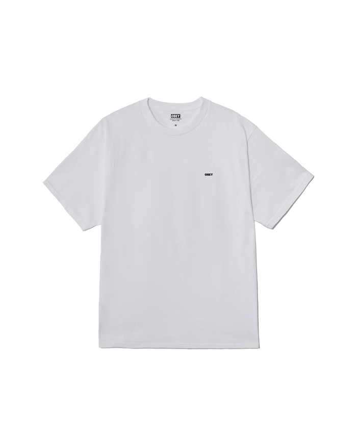 obey icon stencil flame classic t shirt white