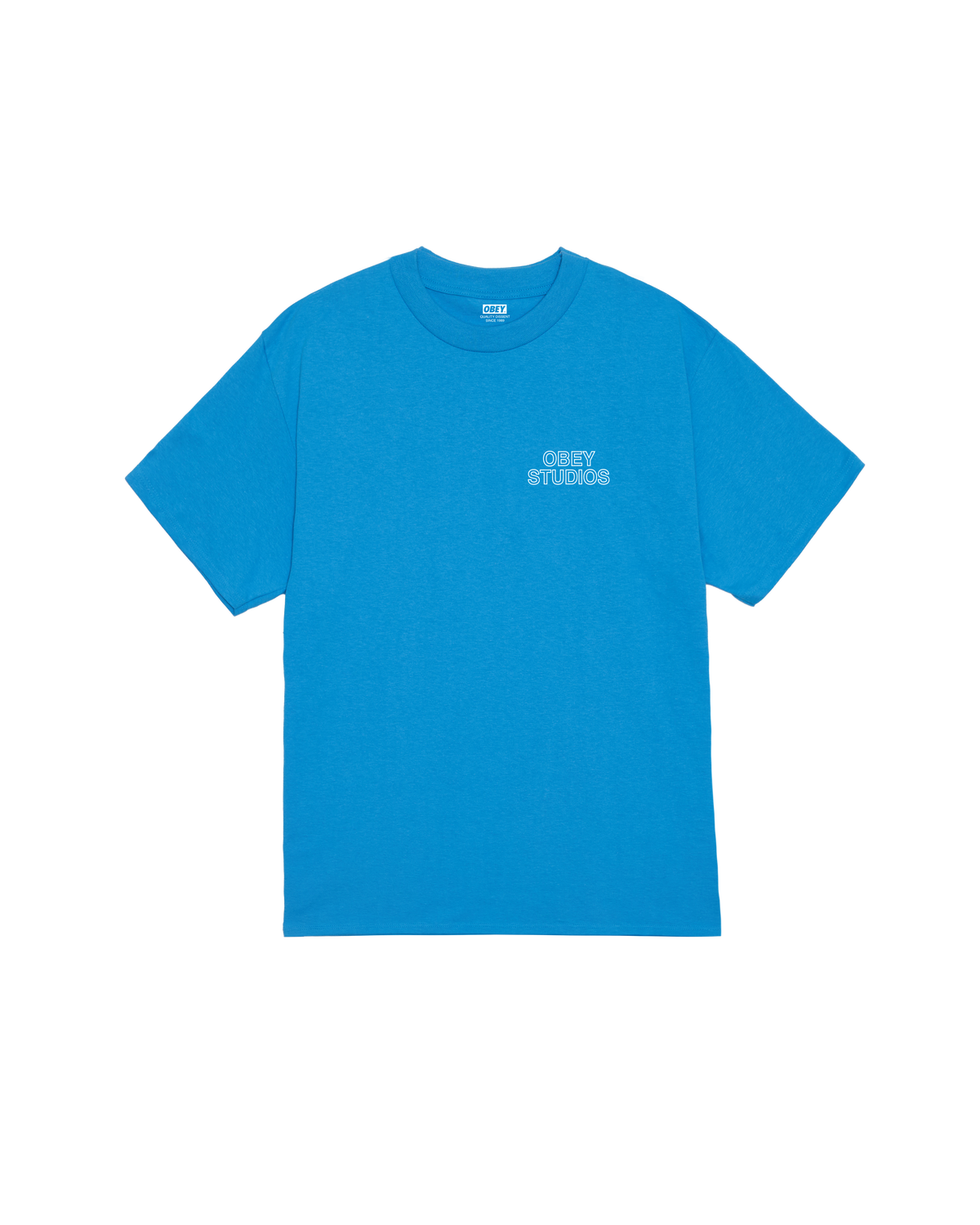 obey studios palette classic t shirt azure blue