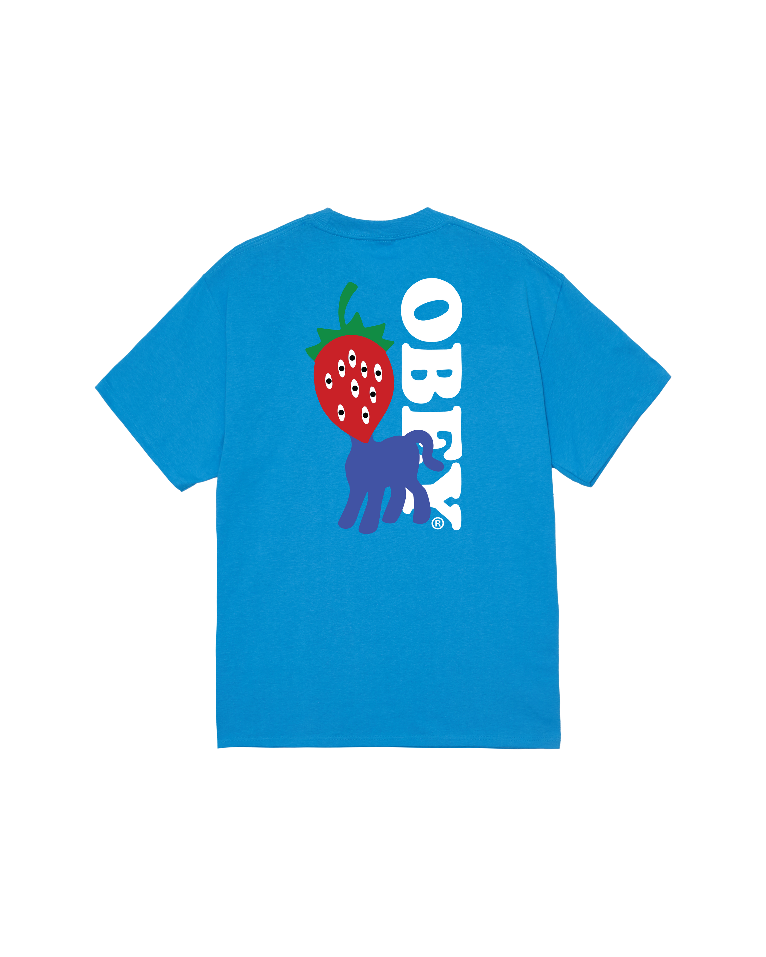 obey strawberry classic t shirt azure blue