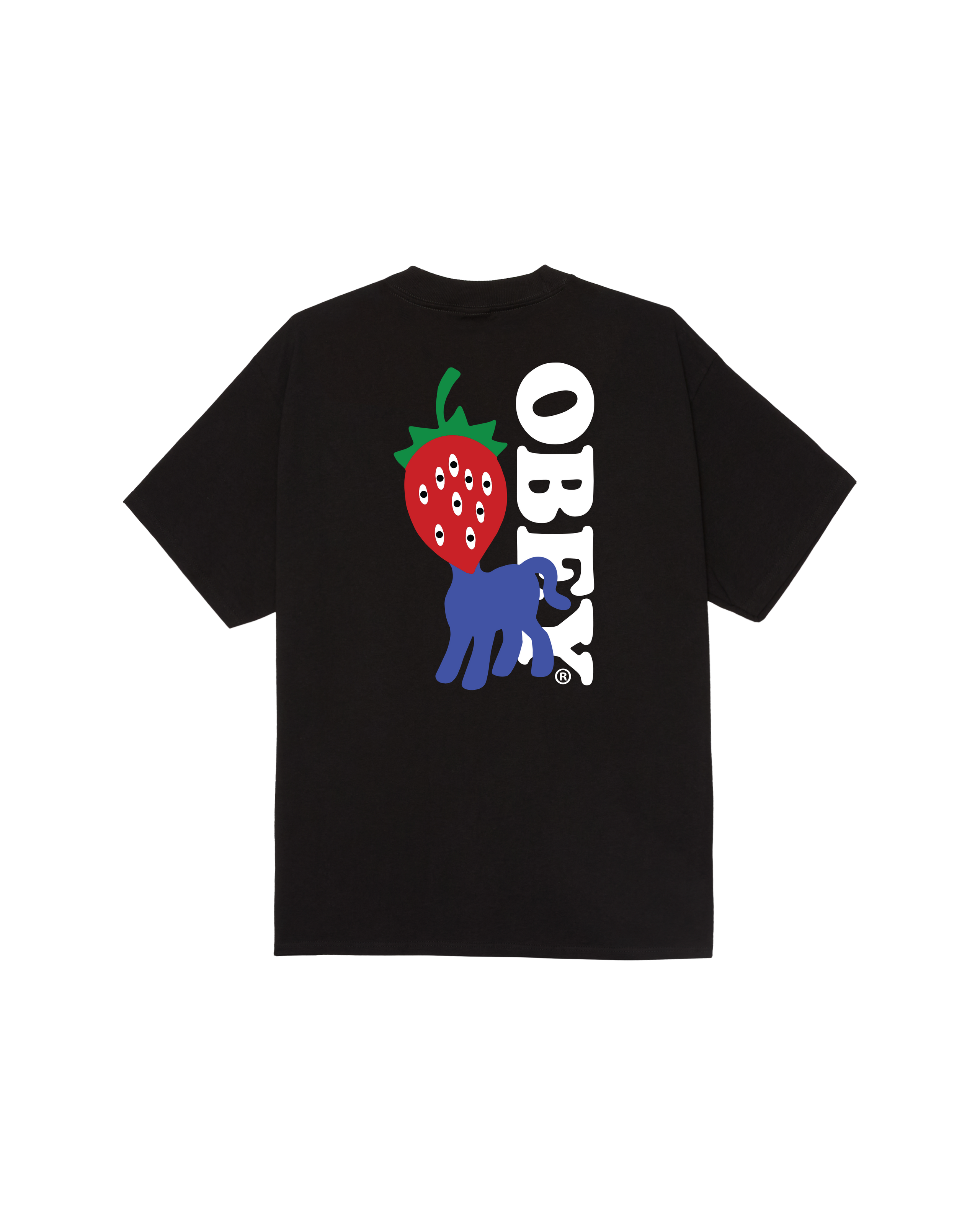 obey strawberry classic t shirt black