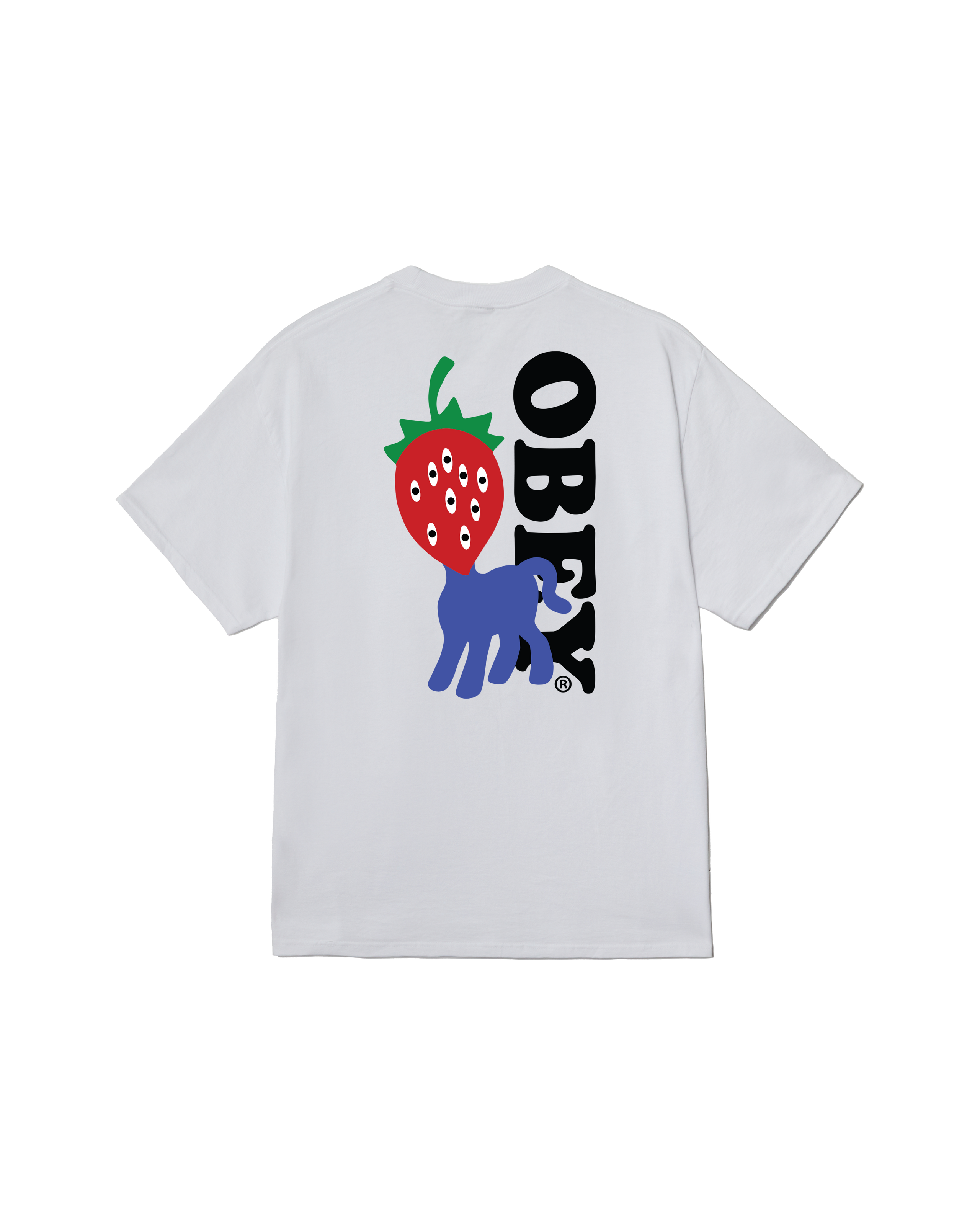 obey strawberry classic t shirt white