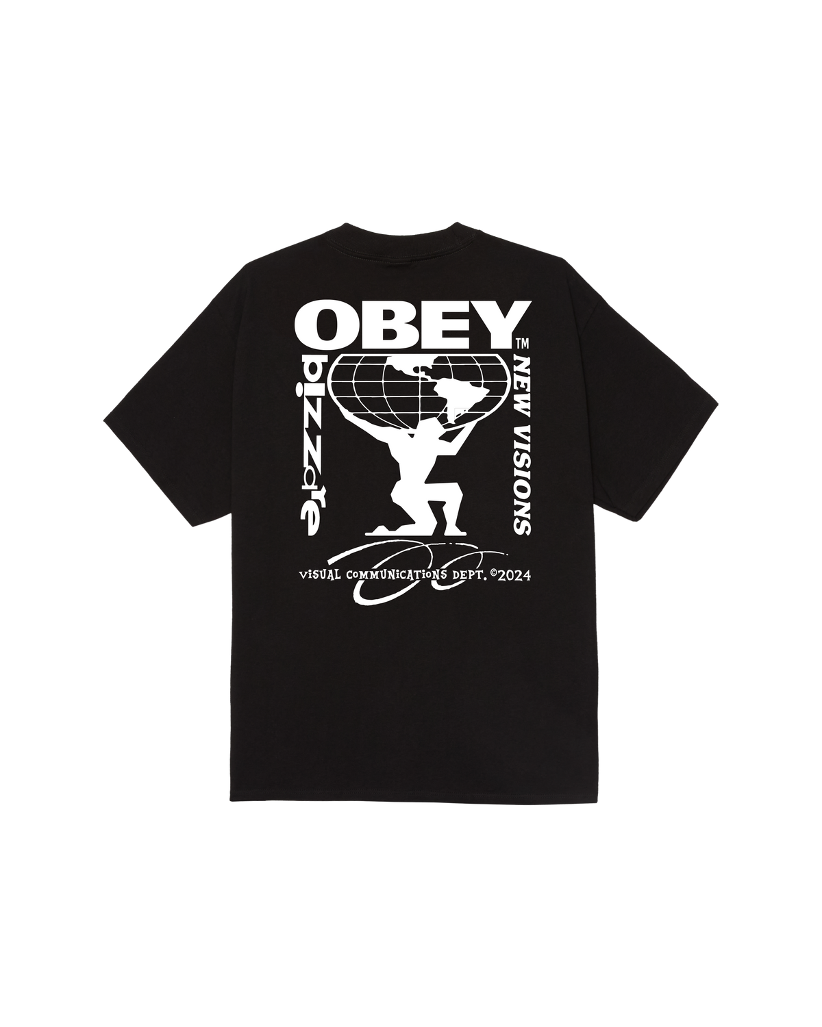 obey bizzare new visions classic t shirt black