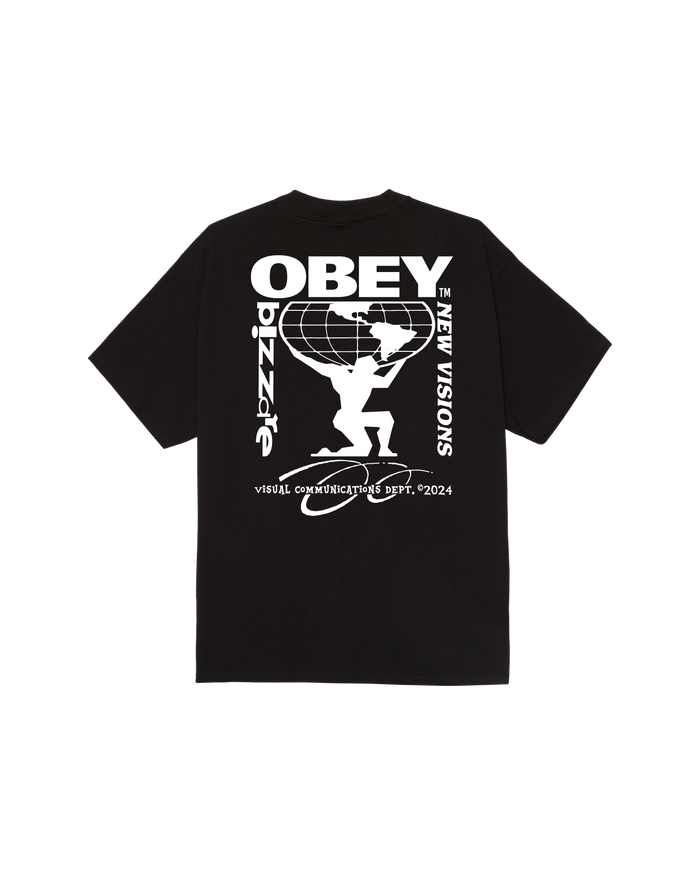 obey bizzare new visions classic t shirt black