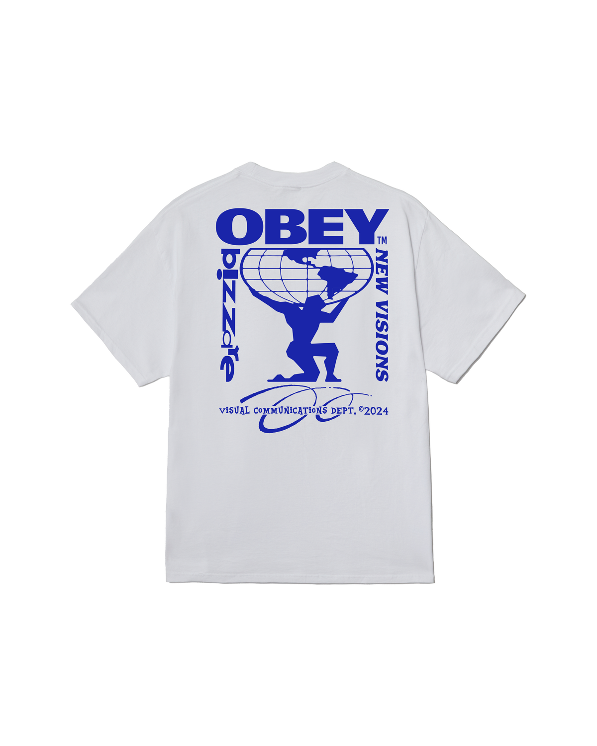 obey bizzare new visions classic t shirt white