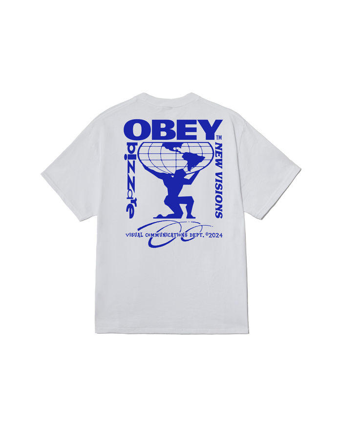 obey bizzare new visions classic t shirt white