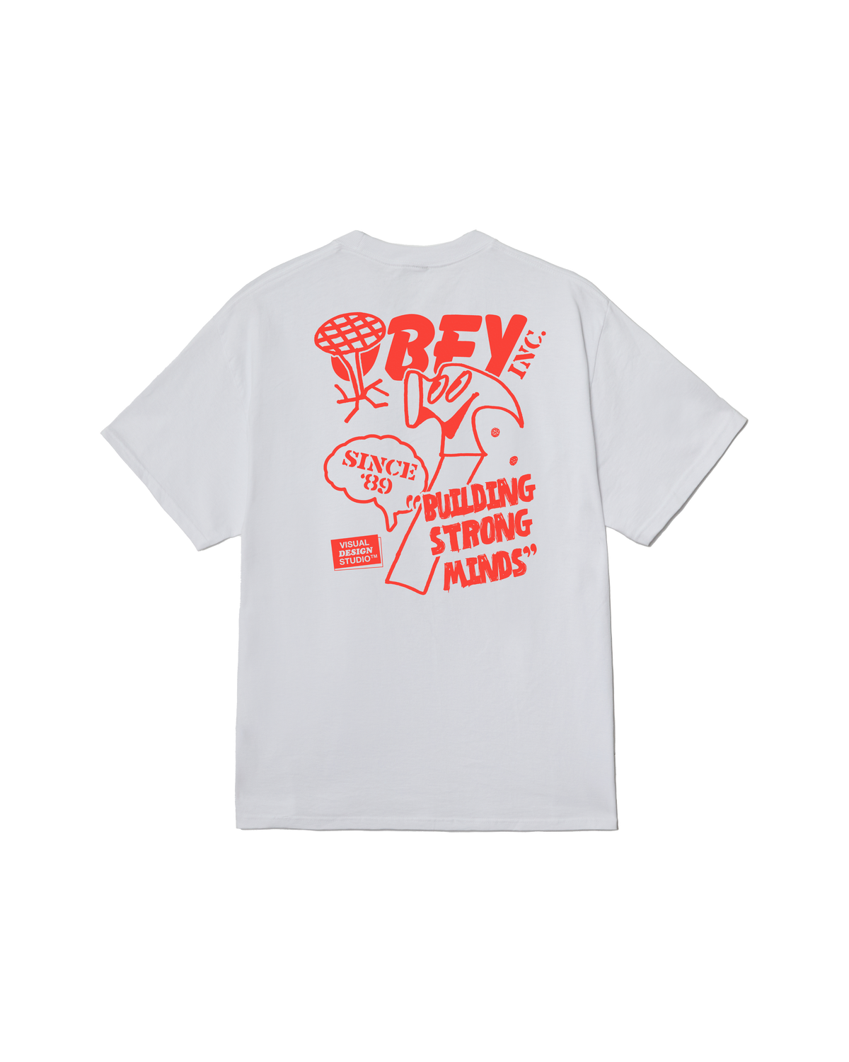 obey building strong minds classic t shirt white