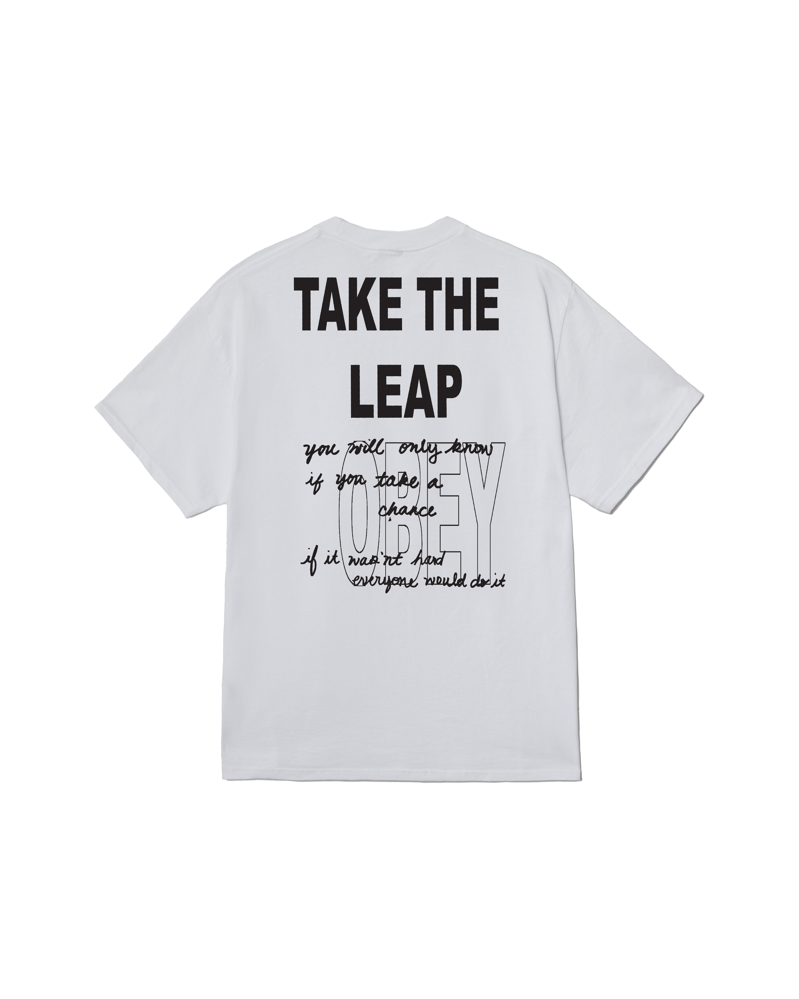 obey take the leap classic t shirt white