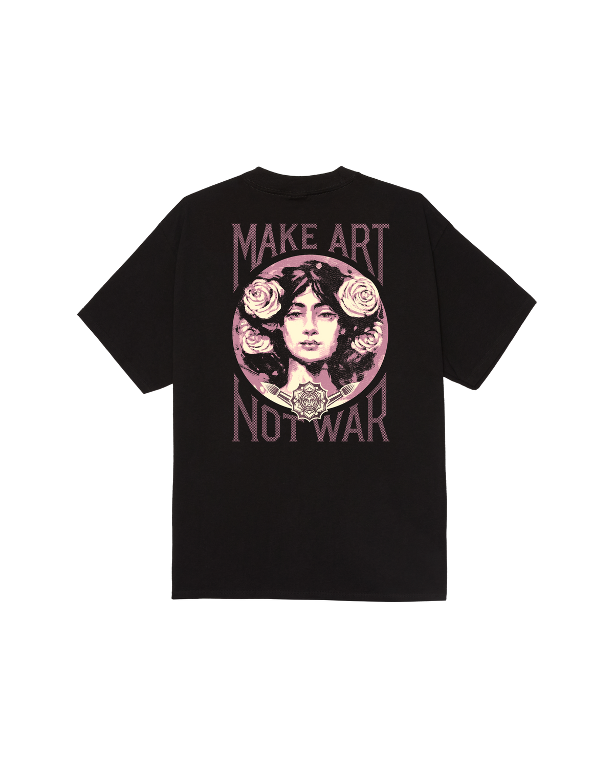 obey make art not war classic t shirt black