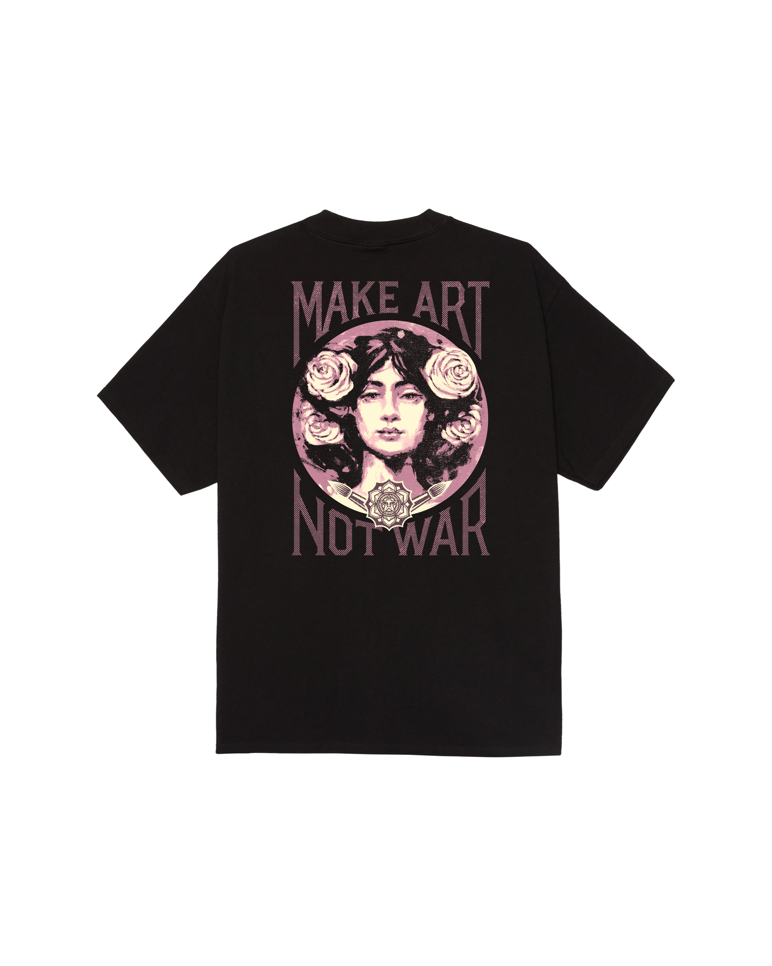 obey make art not war classic t shirt black