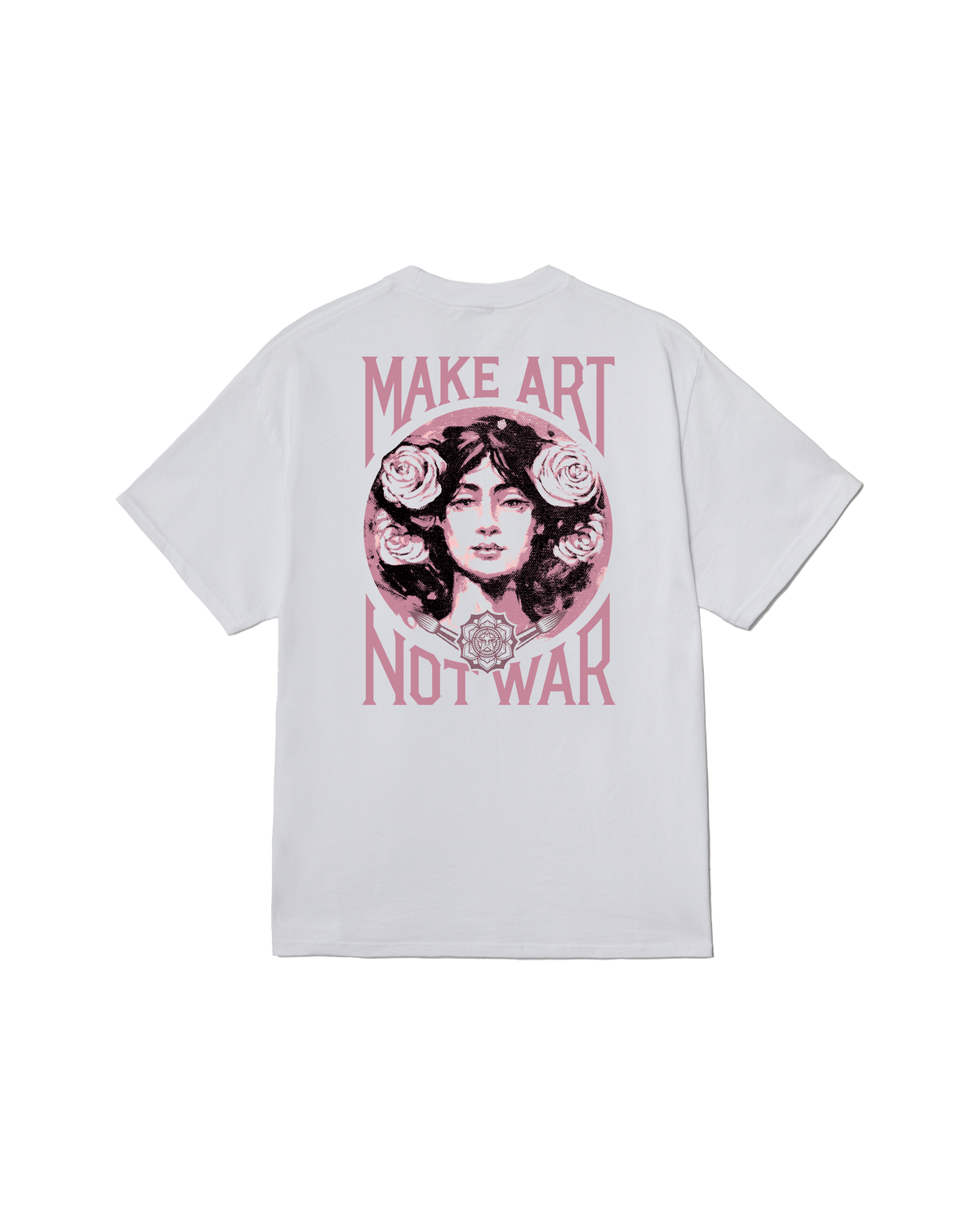 obey make art not war classic t shirt white