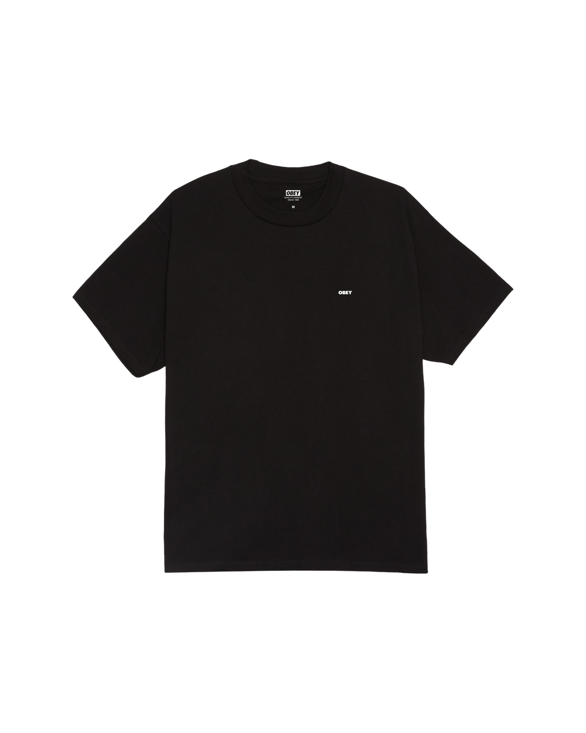 obey cropped icon classic t shirt black