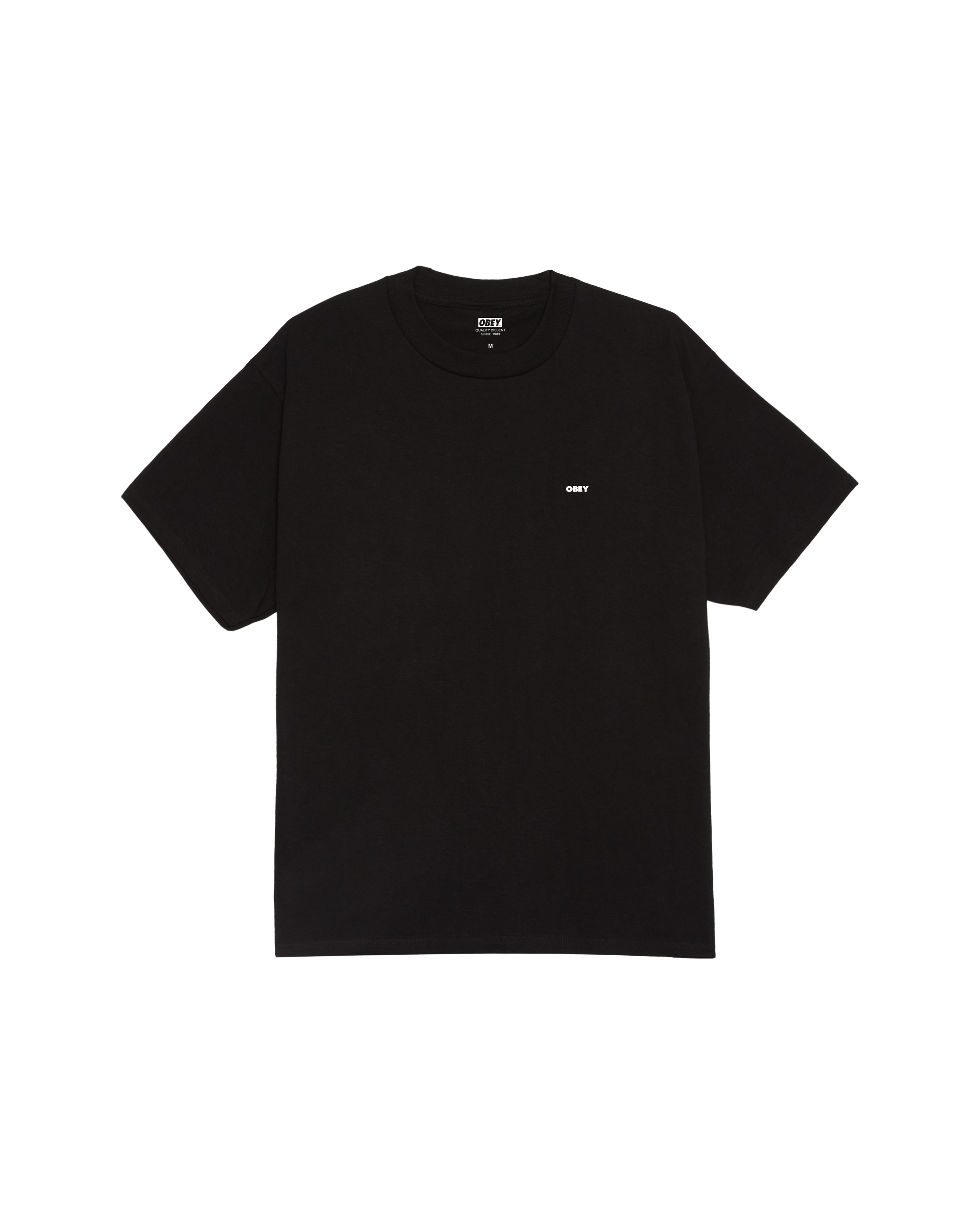 obey cropped icon classic t shirt black