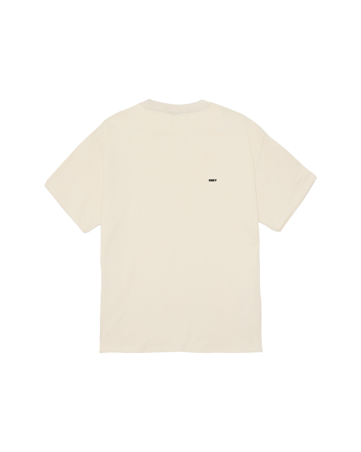 obey cropped icon classic t shirt cream