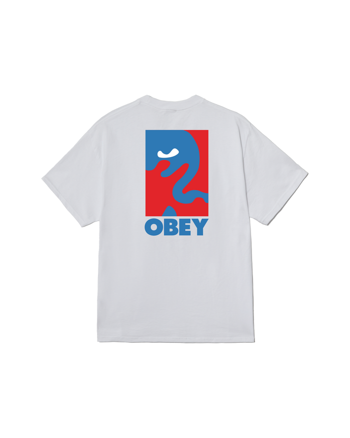 obey cropped icon classic t shirt white