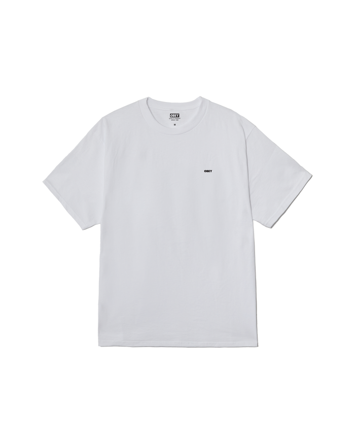 obey cropped icon classic t shirt white