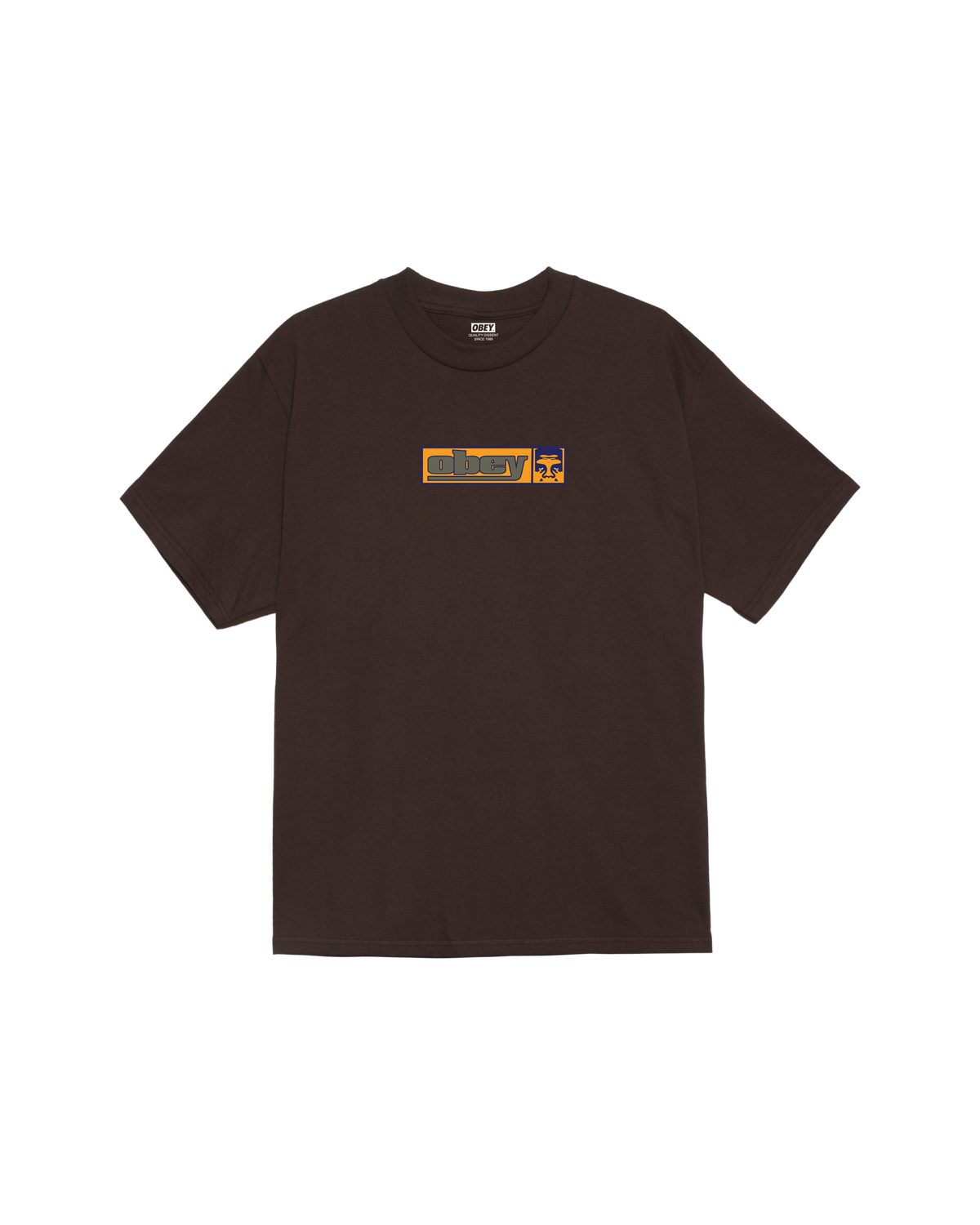 obey 90s icon classic t shirt java brown