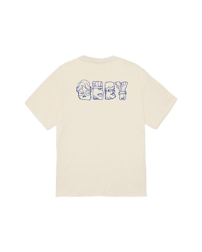 obey abstract things classic t shirt cream