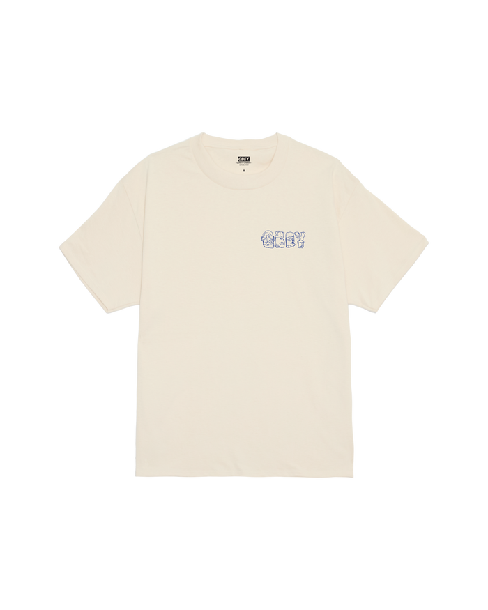 obey abstract things classic t shirt cream