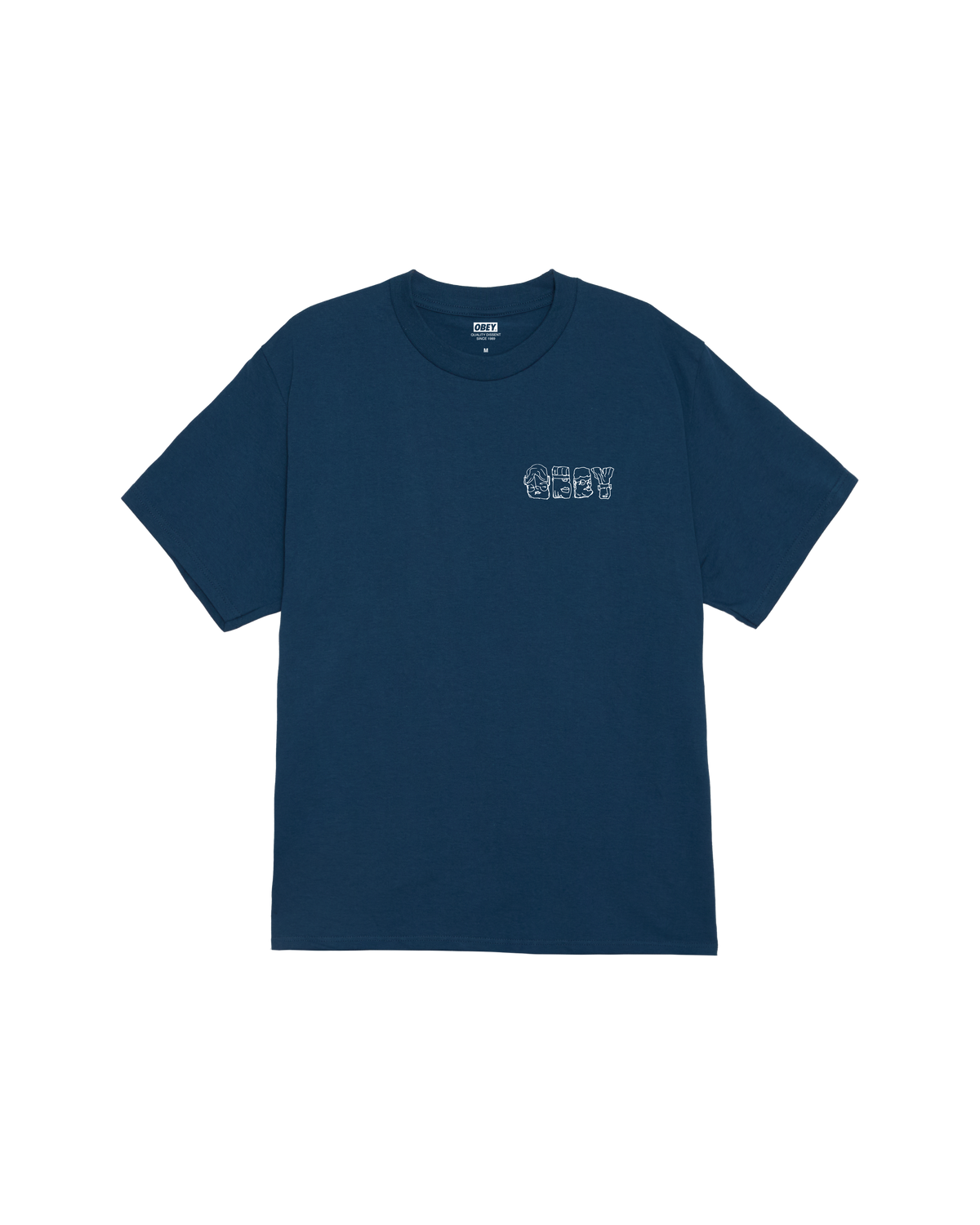 obey abstract things classic t shirt harbor blue