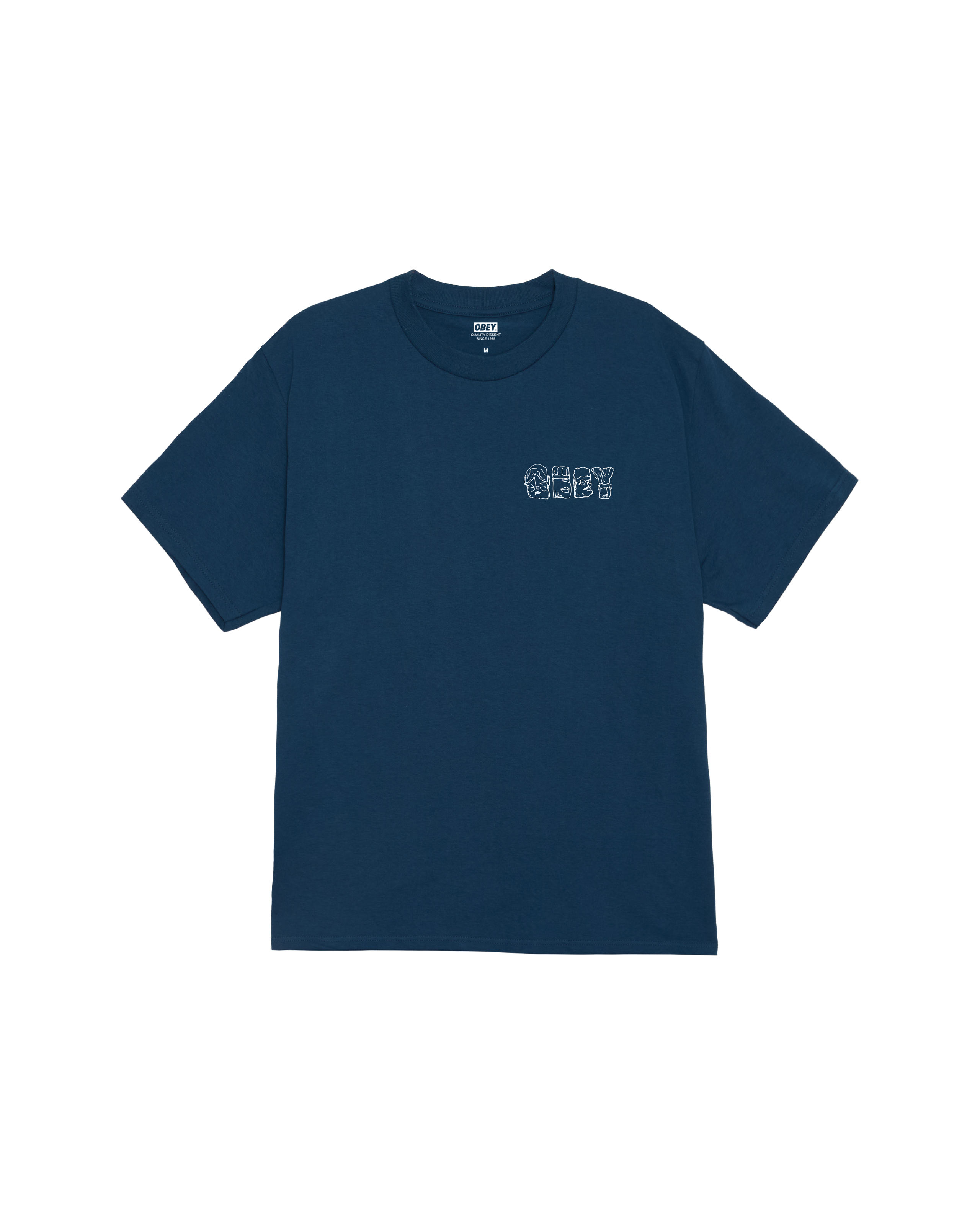 obey abstract things classic t shirt harbor blue